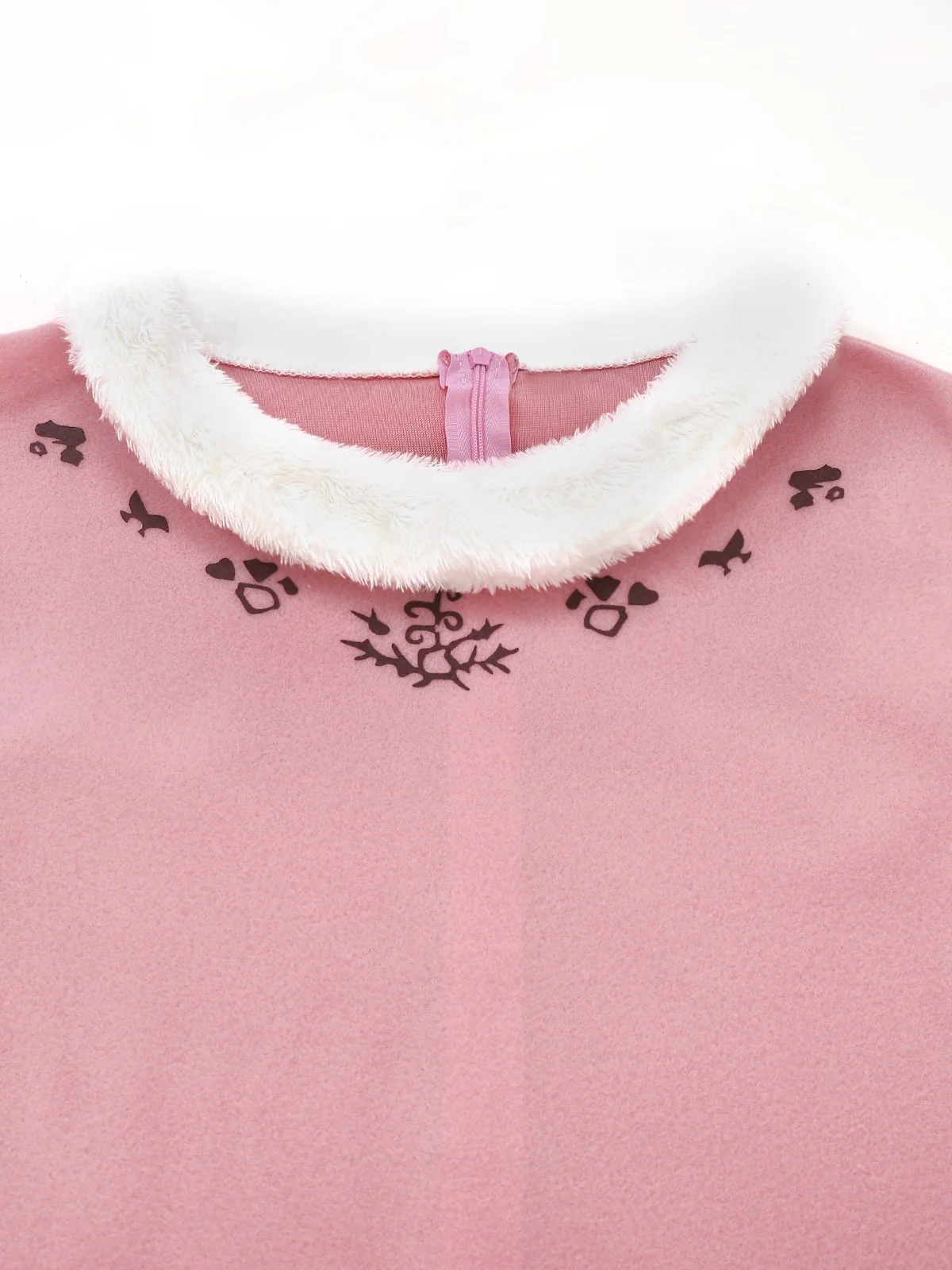 Pink 1950s Christmas Elf Plush-Edged Dress Set - Image 8