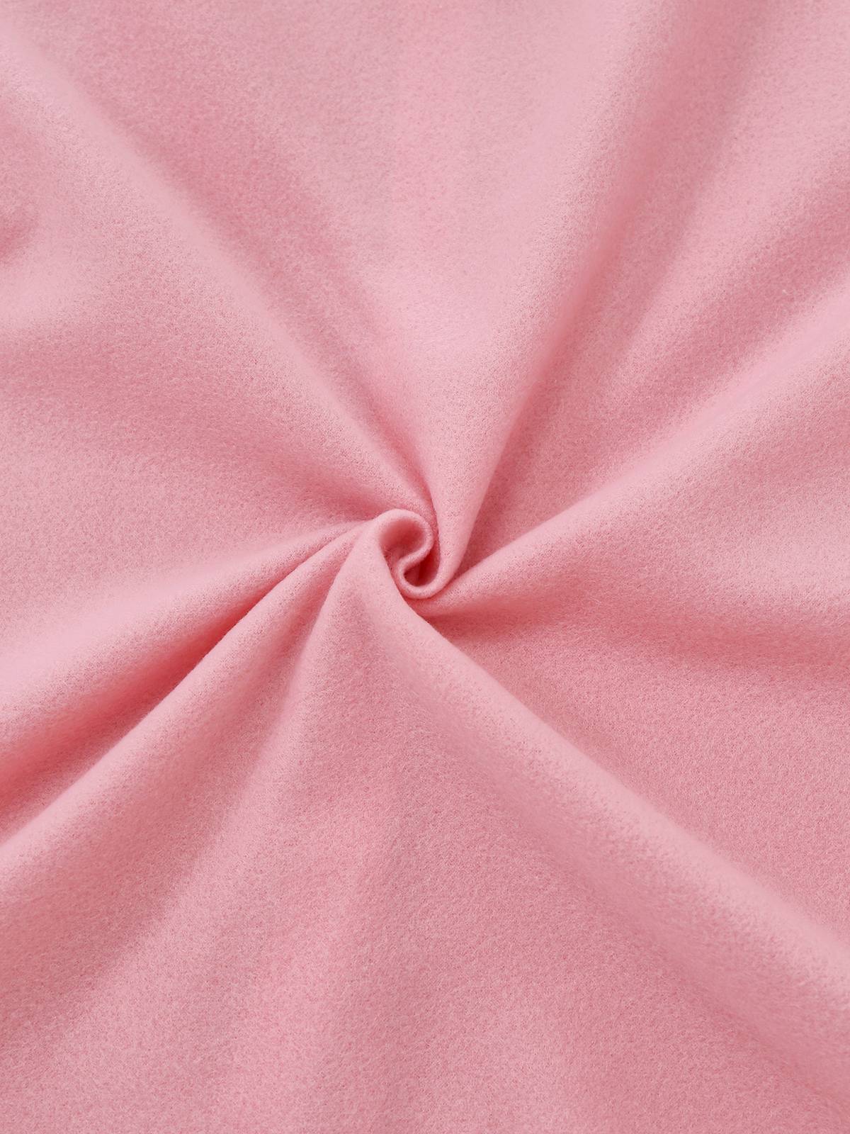 Pink 1950s Christmas Elf Plush-Edged Dress Set - Image 9