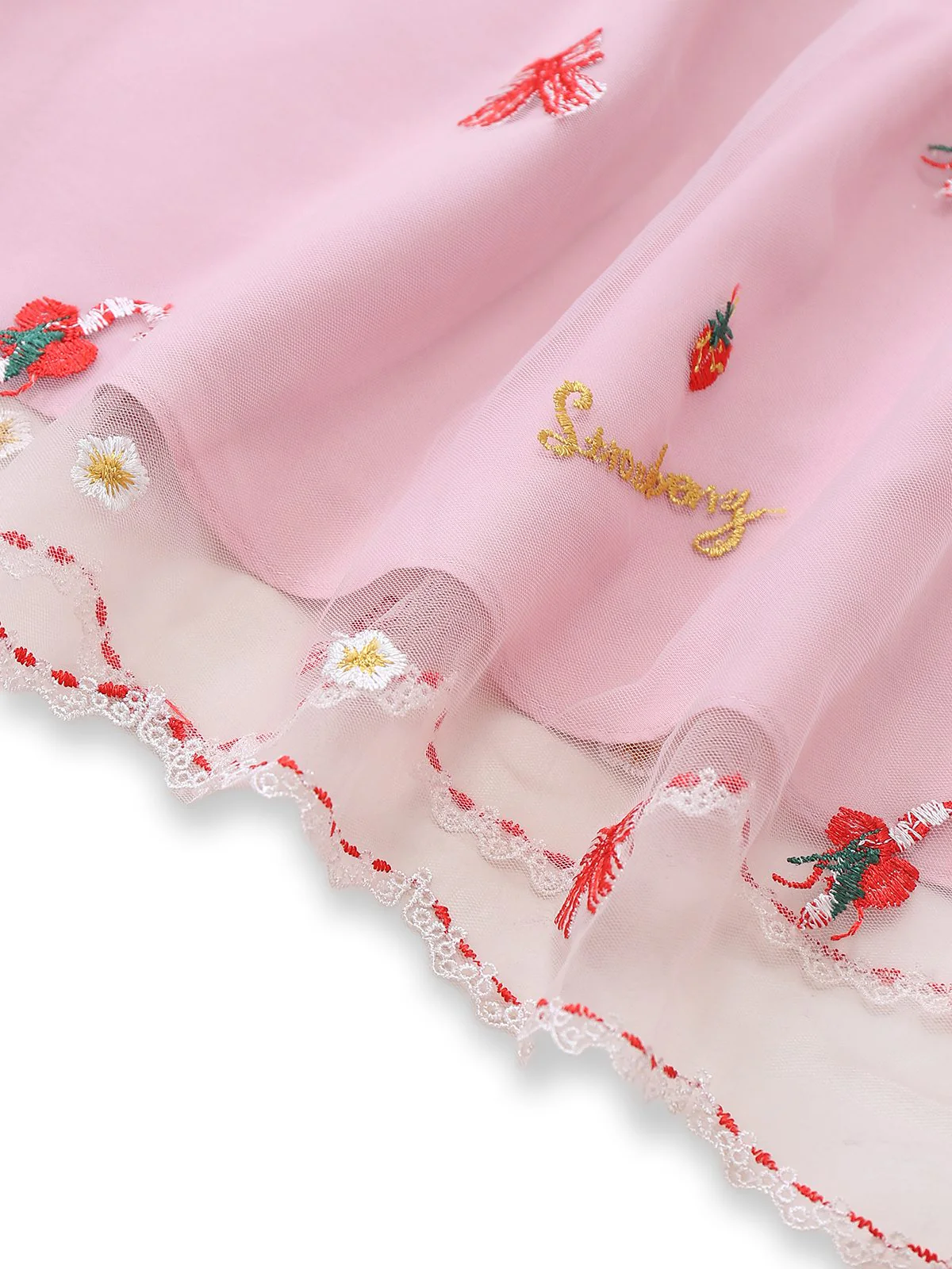 Pink 1950s Christmas Furry Strapless Sequined Mesh Dress - Image 8