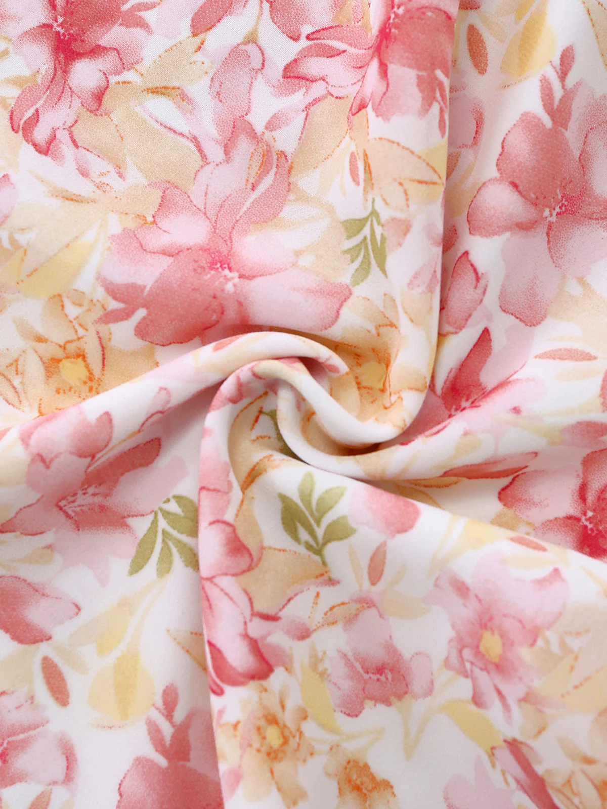 [Pre-Sale] Pink 1950s Floral Sweetheart Neck Bow Dress - Image 5