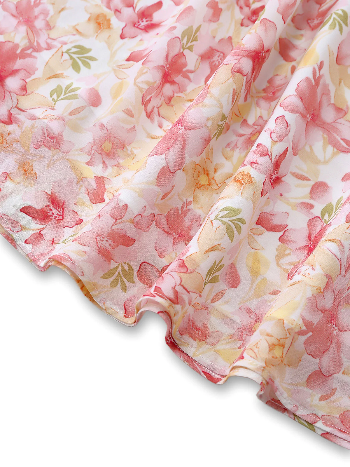 [Pre-Sale] Pink 1950s Floral Sweetheart Neck Bow Dress - Image 6