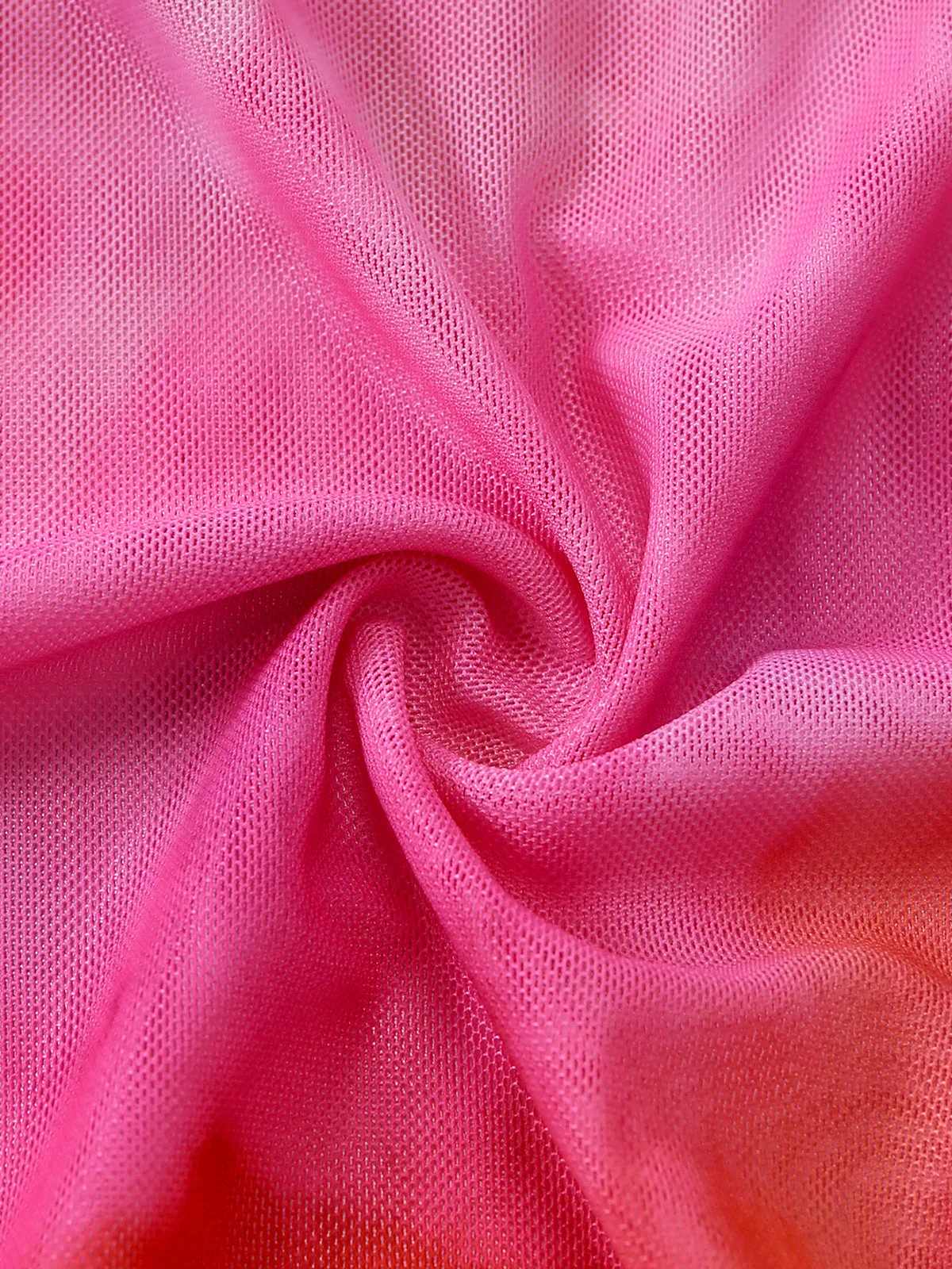 Pink 1950s Gradient Halter Tankini Set & Asymmetric Cover-Up - Image 4