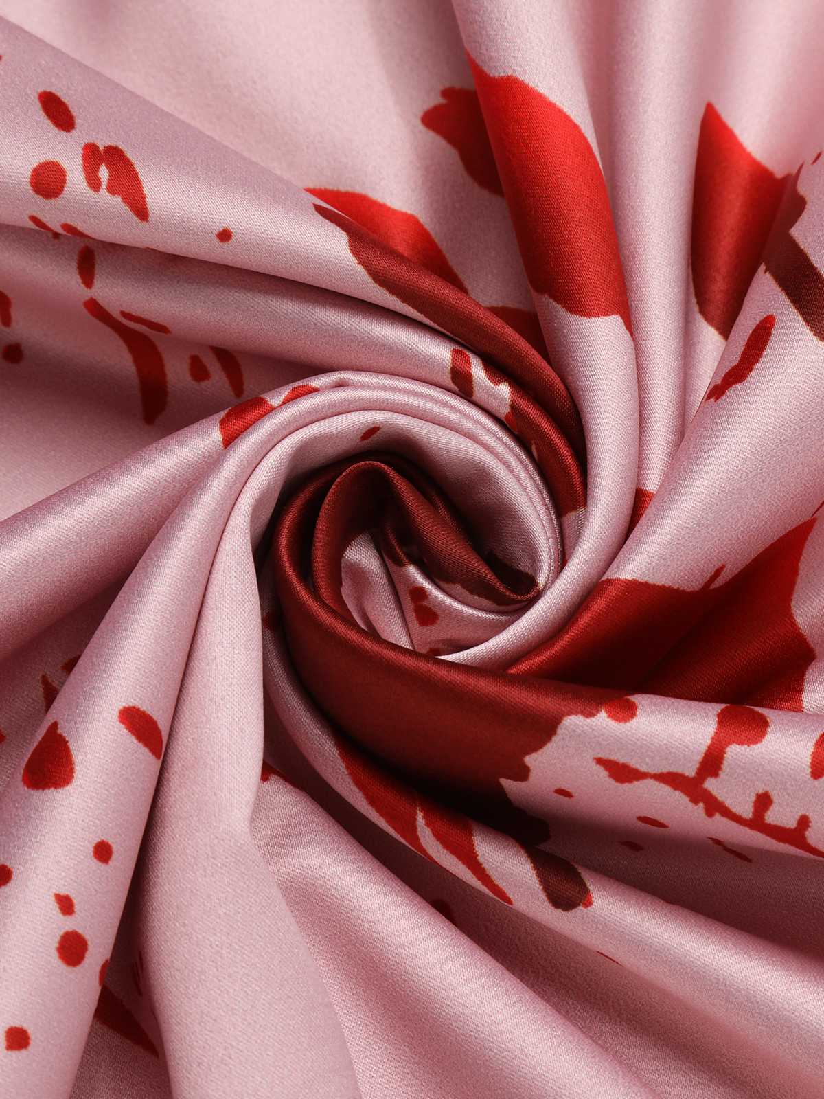 Pink 1950s Halloween Bloodstain Halter Dress - Image 7
