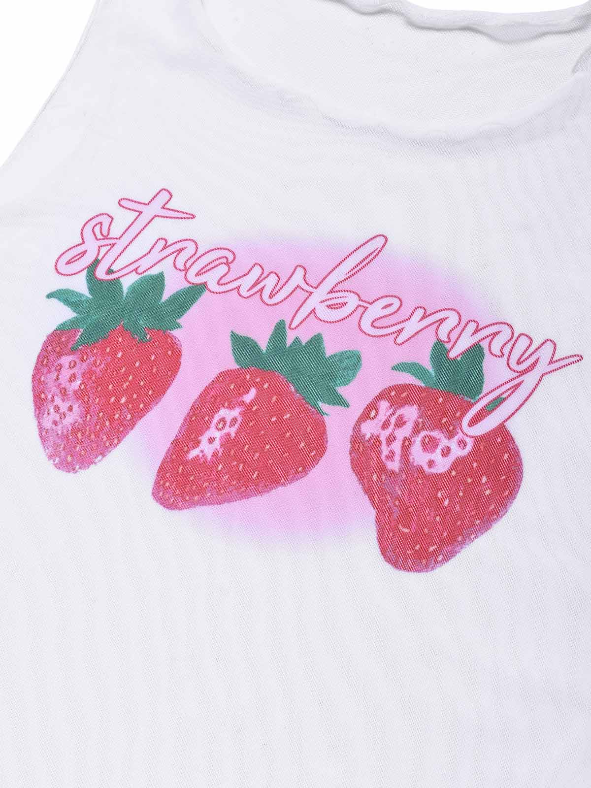 [Pre-Sale] Pink 1950s Halter Smocked Bikini Set & Strawberry Cover Top - Image 7