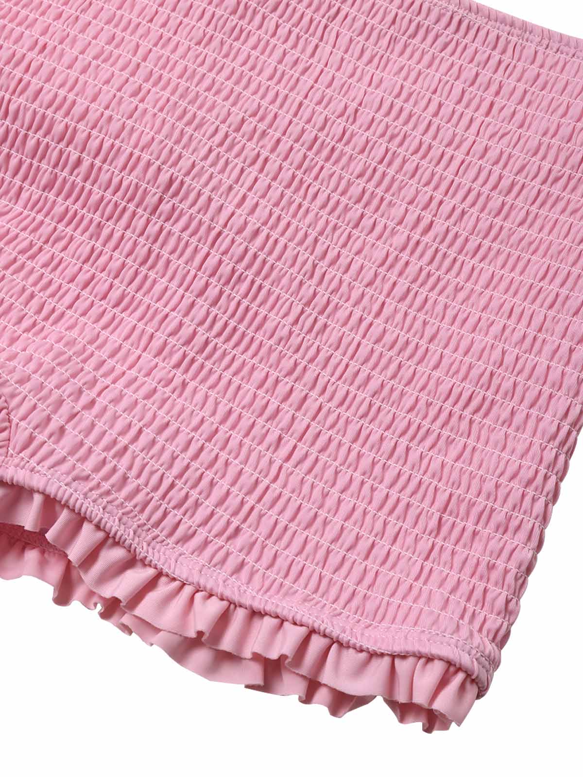 [Pre-Sale] Pink 1950s Halter Smocked Bikini Set & Strawberry Cover Top - Image 8