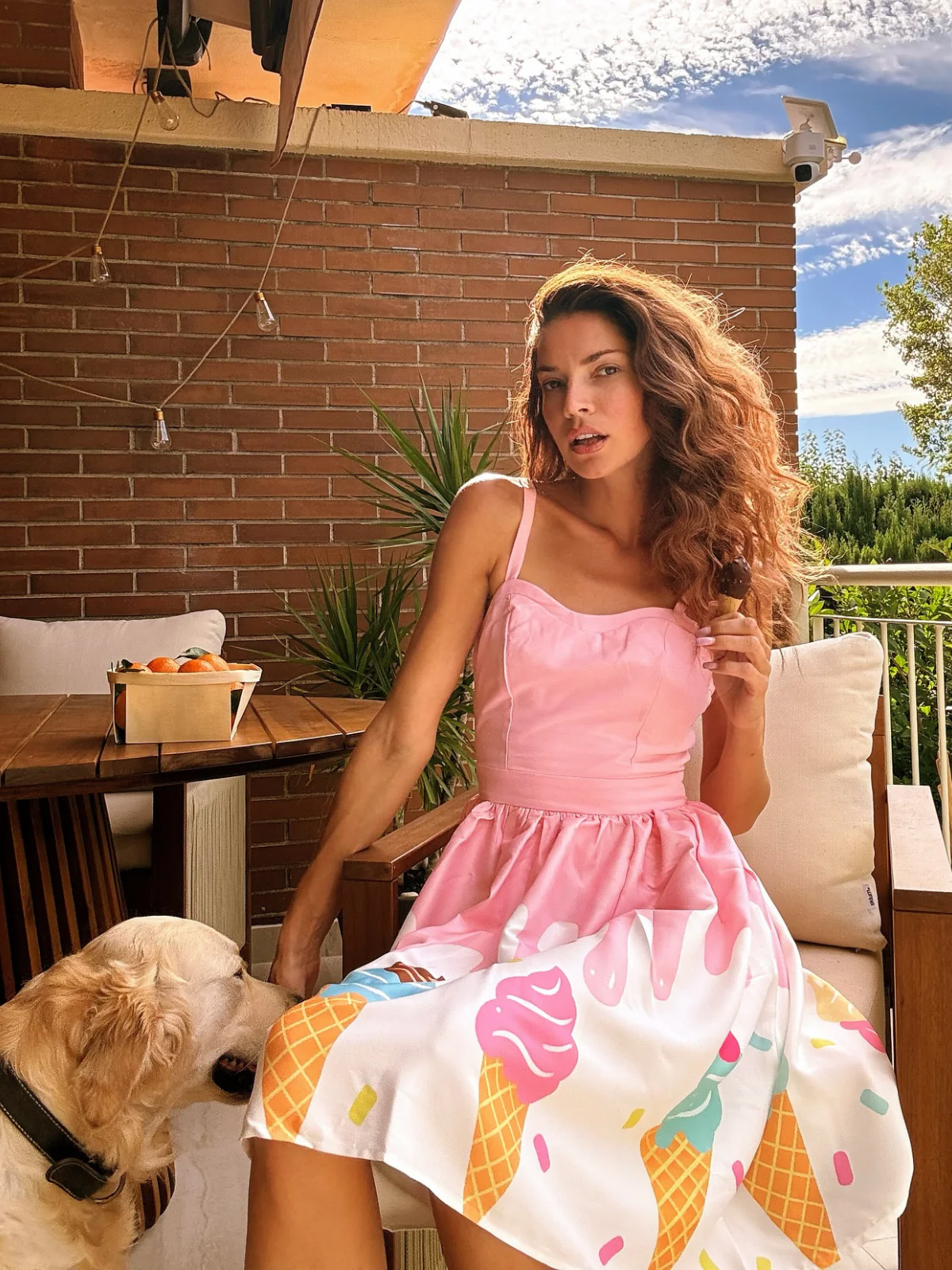 Pink 1950s Ice-Cream Sweetheart Neck Dress - Image 3