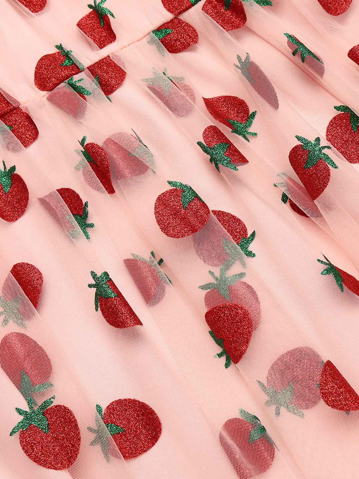 Pink 1950s Lace Strawberry Swing Dress - Image 16