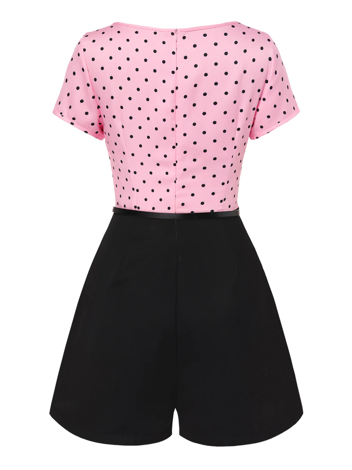 [Pre-Sale] Pink 1950s Polka Dot Bow Romper - Image 5