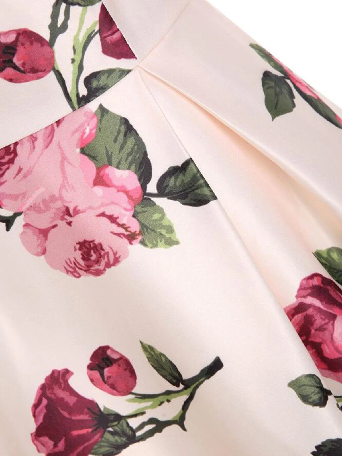 Pink 1950s Rose Floral Swing Dress - Image 6