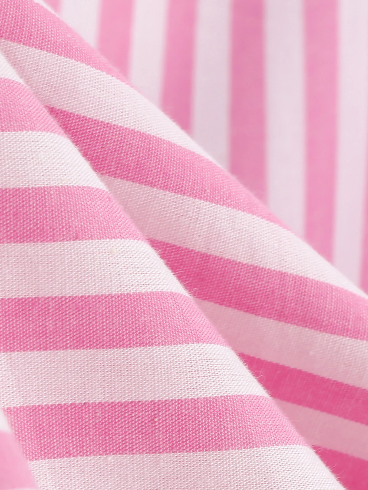Pink 1950s Spaghetti Strap Stripes Swing Dress - Image 4