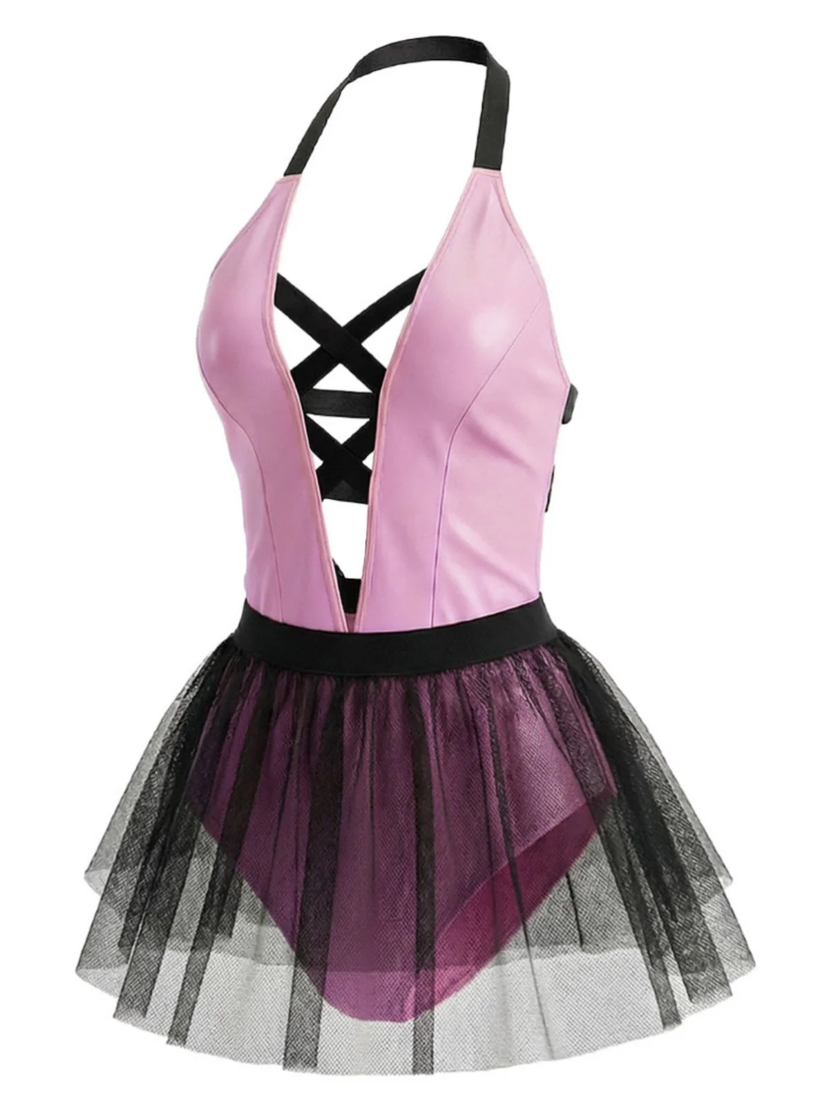 Pink 1950s Strappy Tulle Bunny Costume Set - Image 3