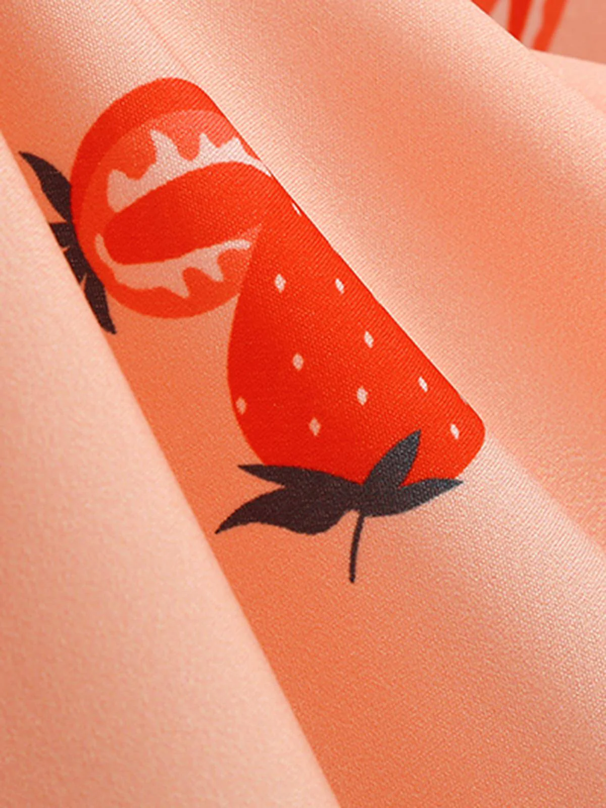 Pink 1950s Strawberry Sleeveless Swing Dress - Image 3