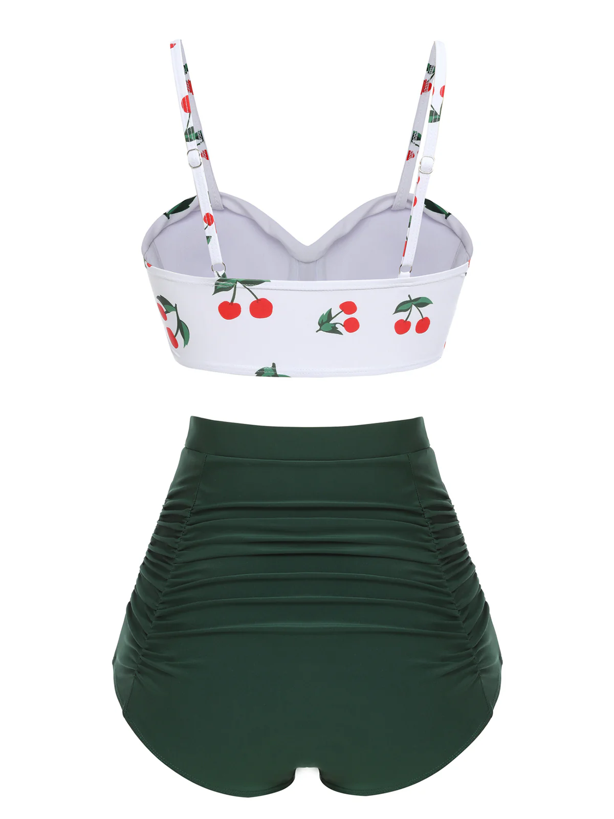 [Pre-Sale] Pink 1950s Stripe Spaghetti Strap Bikini Set - Image 5