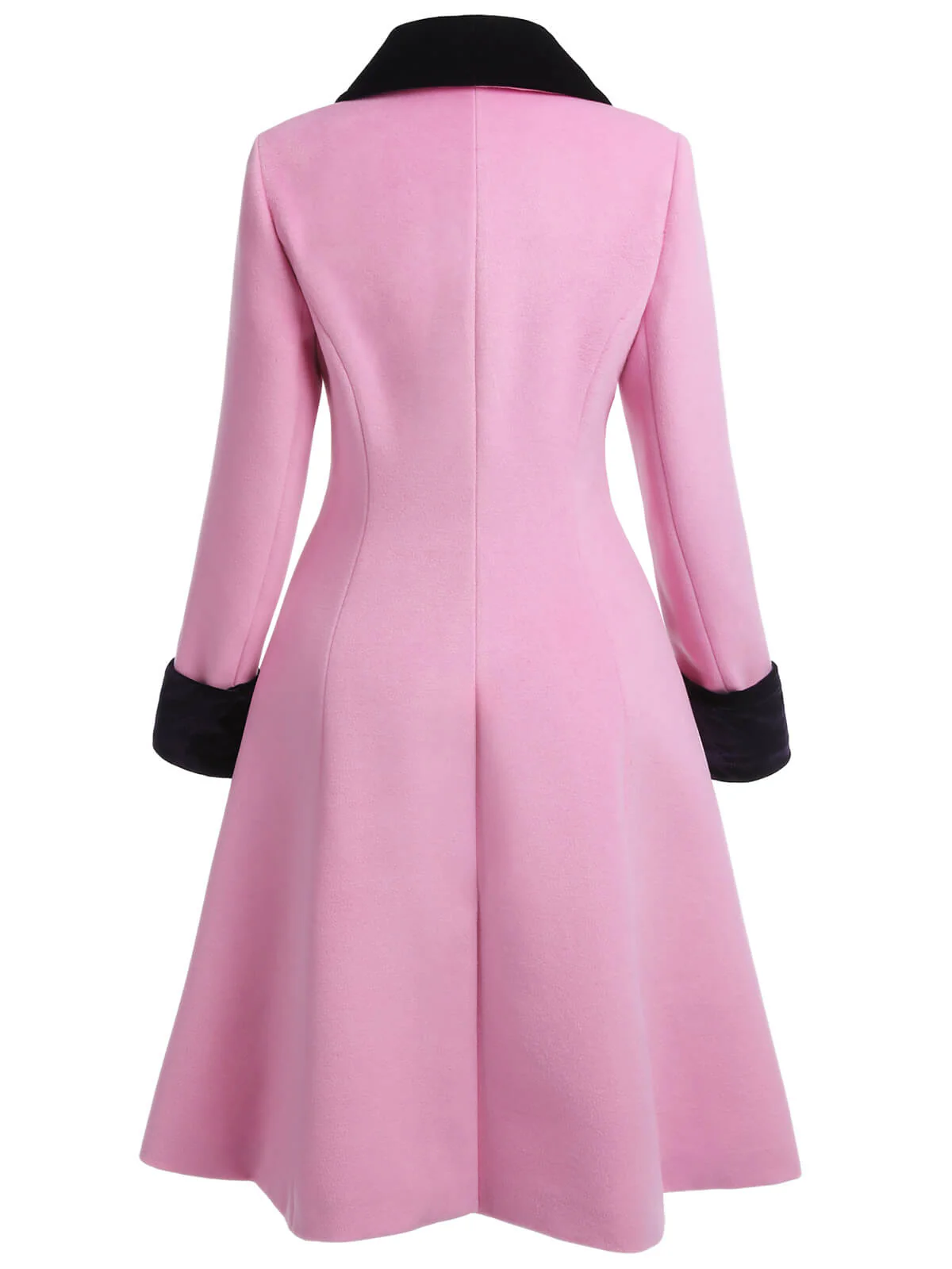 Pink 1930s Velvet Patchwork Button Coat - Image 4