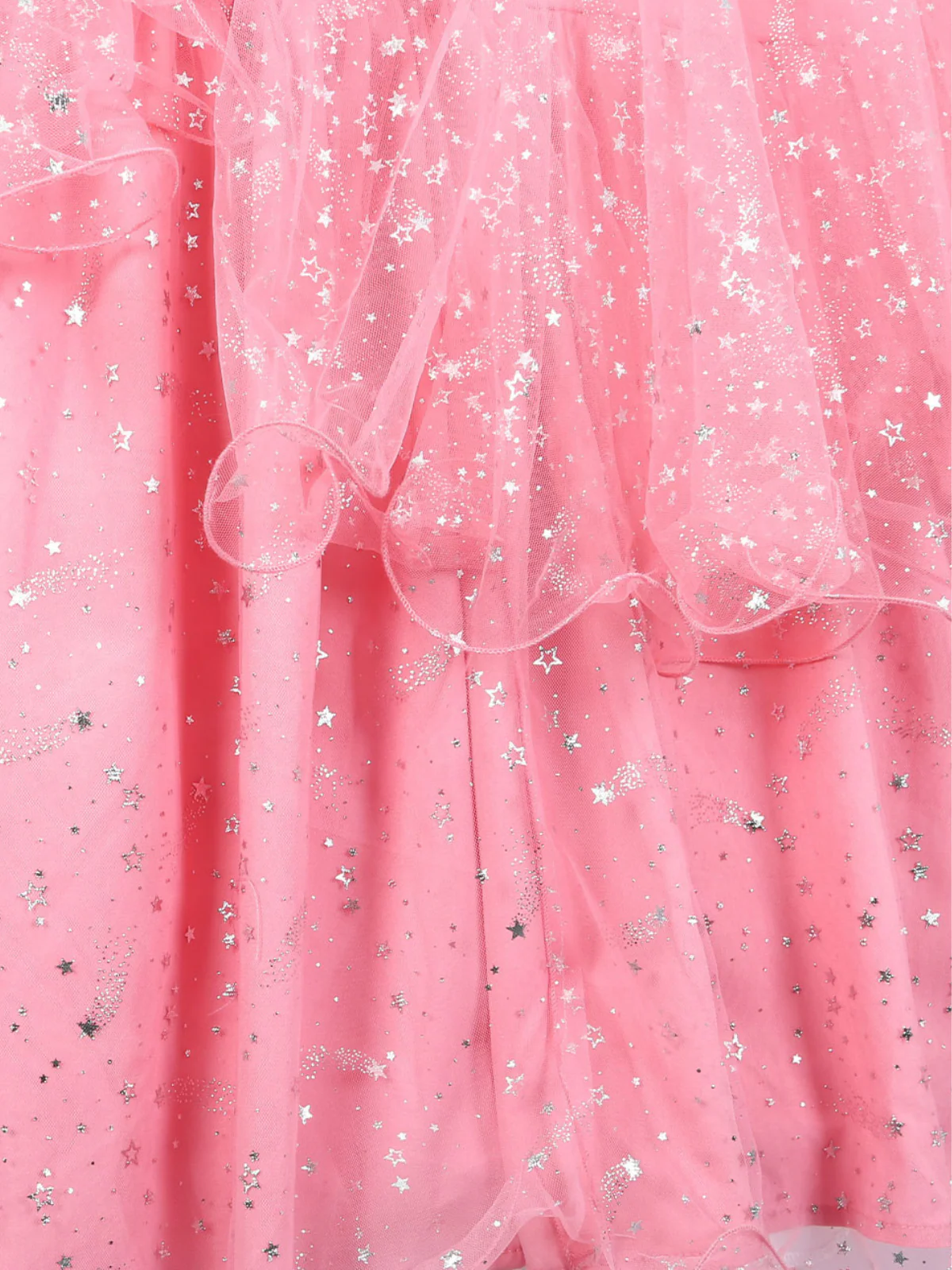 Pink 1950s Wicked Glitter Mesh Swing Dress - Image 3