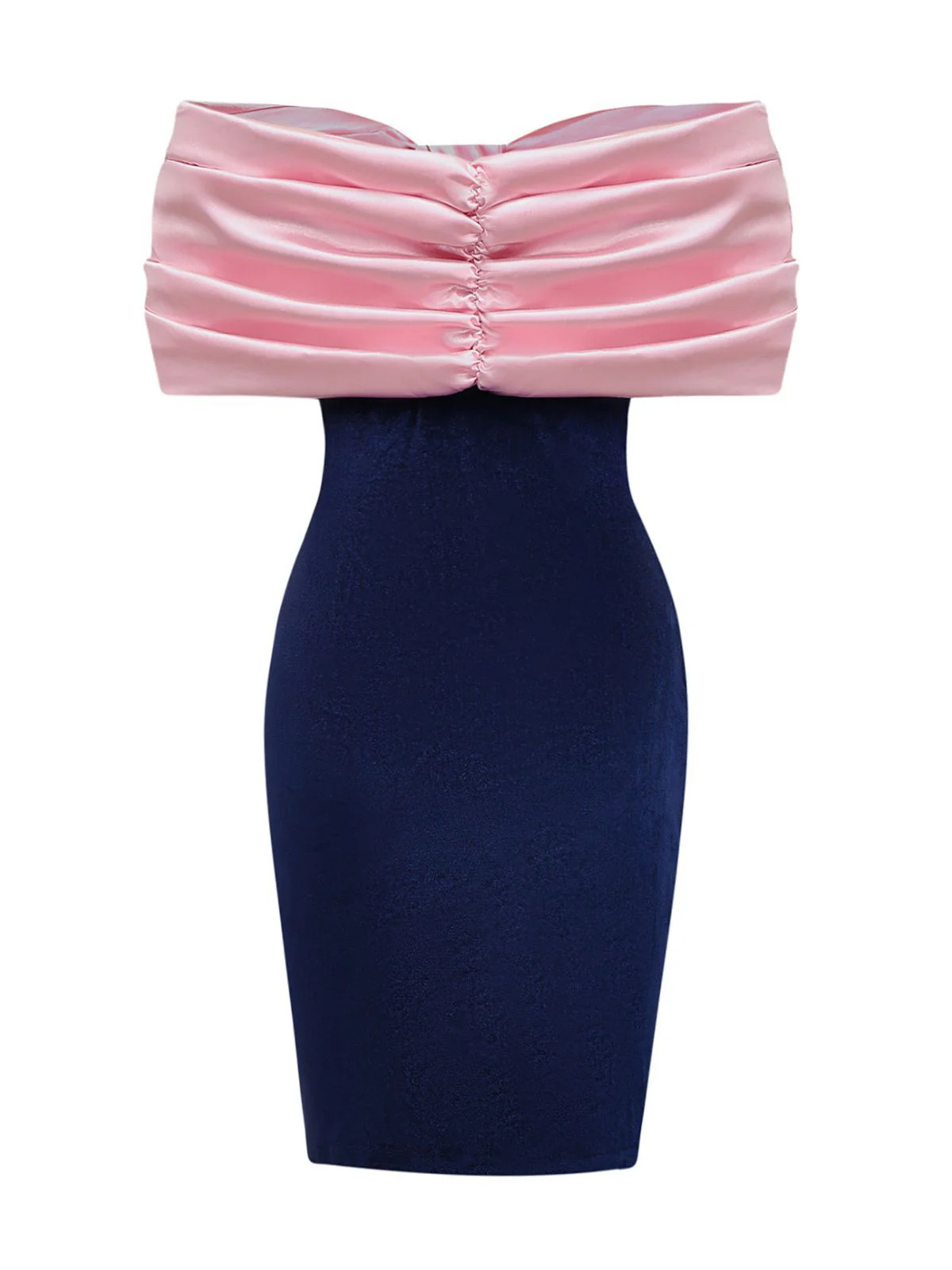Pink 1960s Big Bow Off-Shoulder Velvet Dress - Image 2