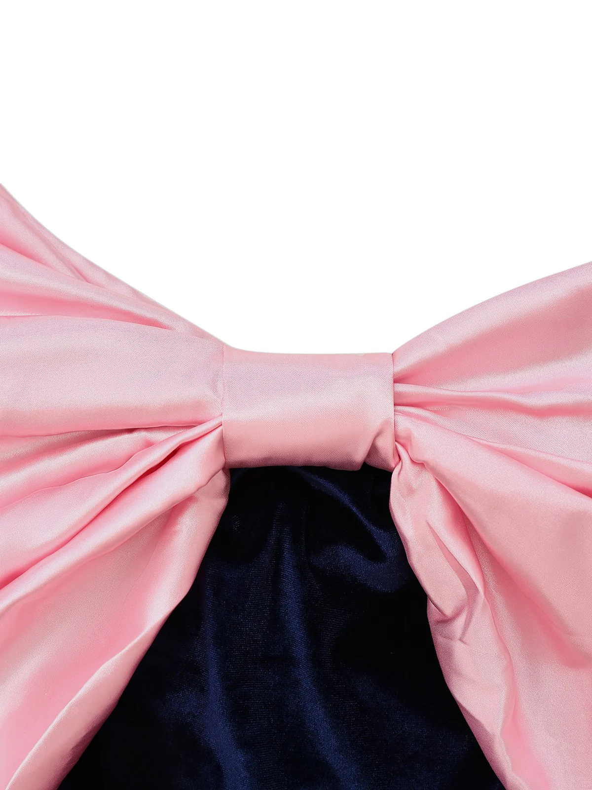 Pink 1960s Big Bow Off-Shoulder Velvet Dress - Image 3