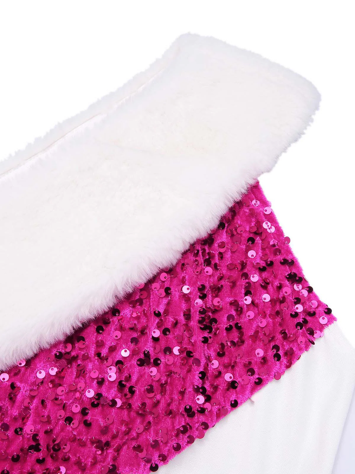 Pink 1960s Christmas Candy Cane Off-Shoulder Dress - Image 6