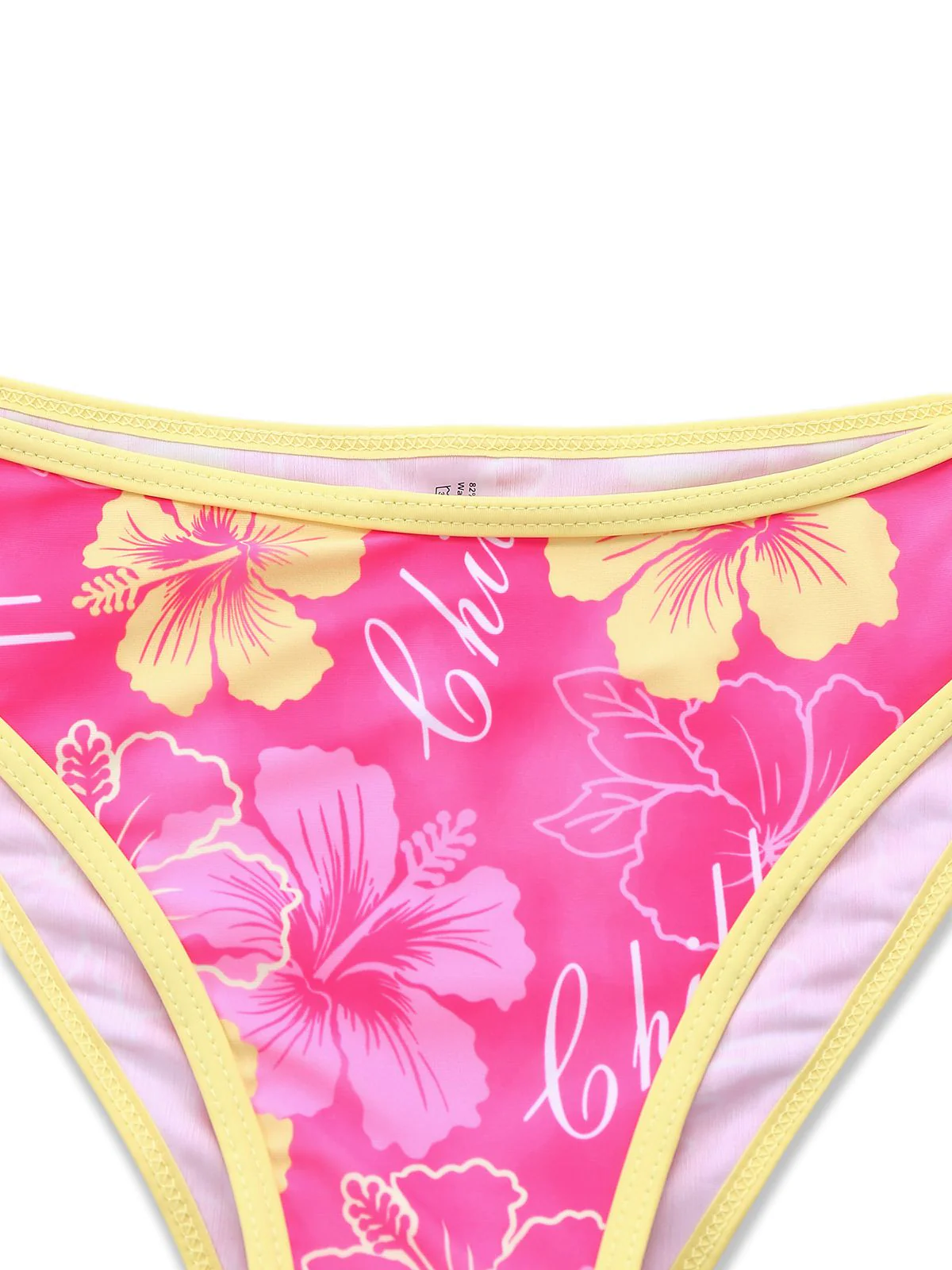 [Pre-Sale] Pink Strawberry 1960s Floral Print Tie-Front Layered Bikini Set - Image 10