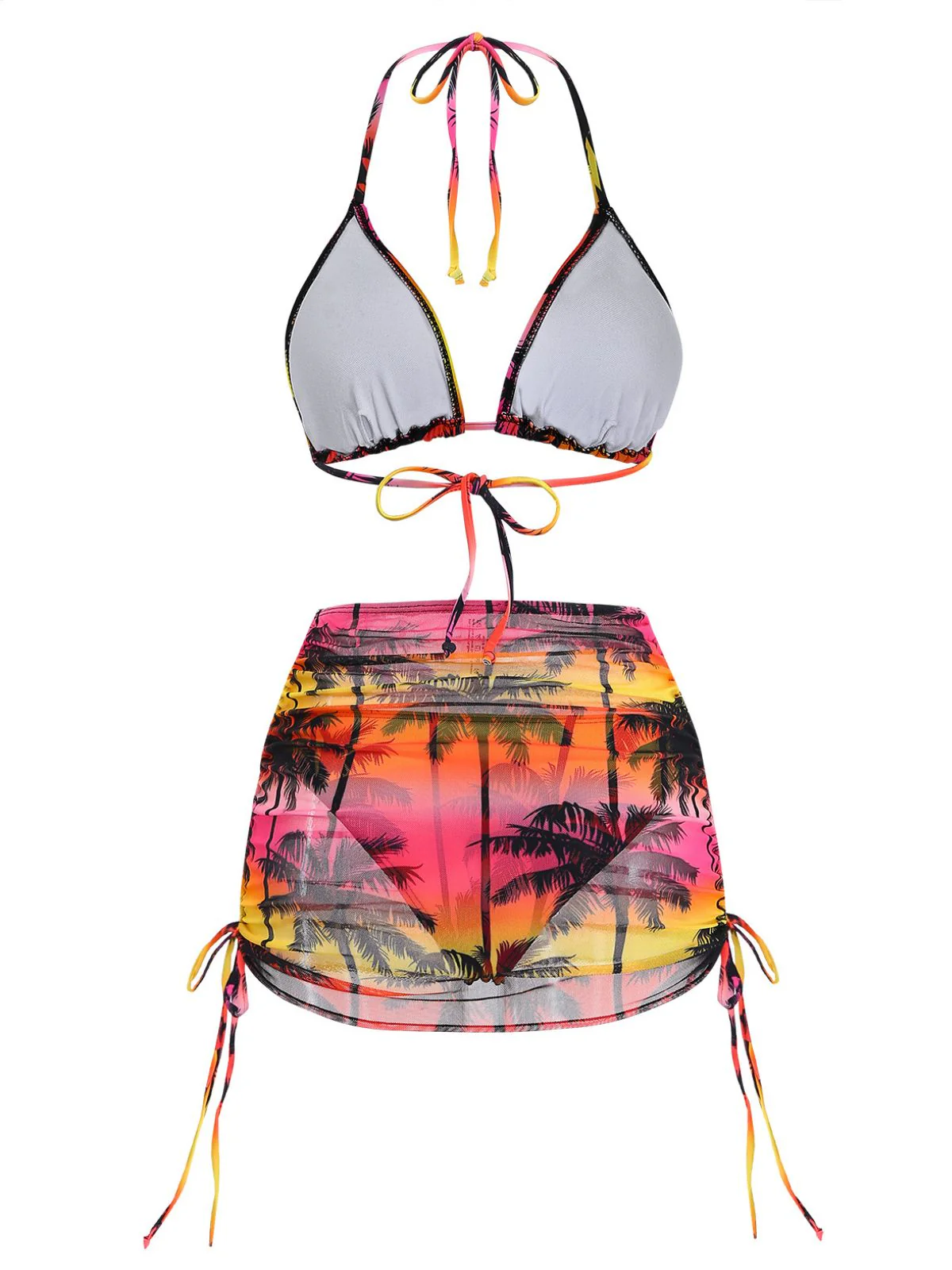 Pink 1960s Floral Tropical Bikini - Image 2