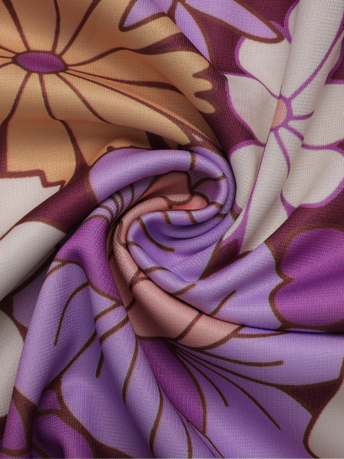 [Pre-Sale] Orange 1960s Lapel Flowers Patchwork Dress - Image 19