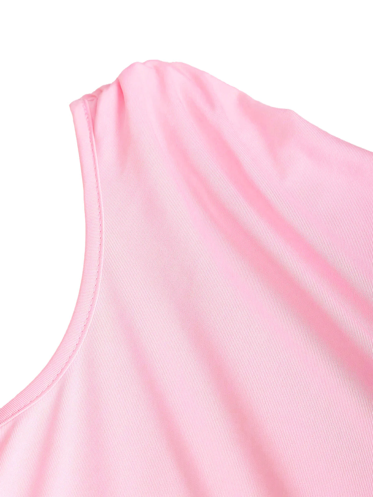 Pink 1960s One-Shoulder 3D Floral Tiered Dress - Image 5
