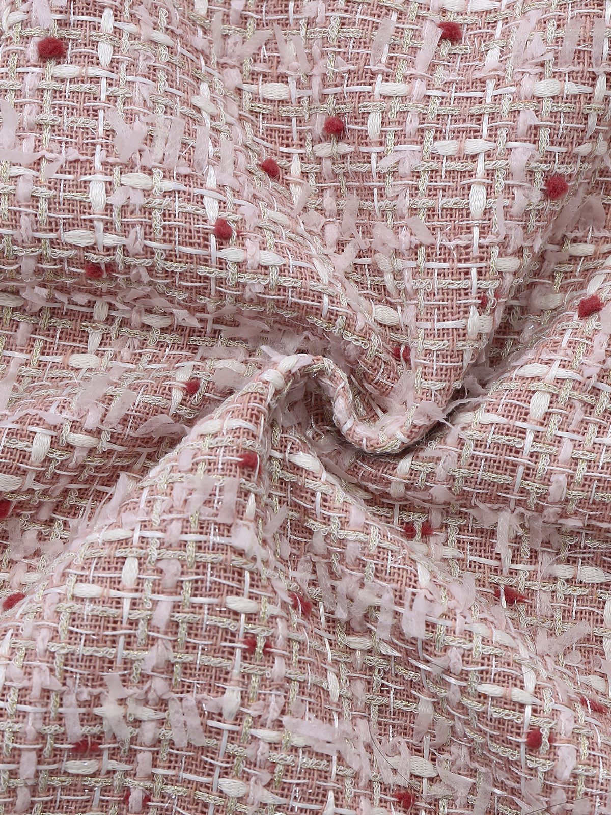 Pink 1960s Plaid Tweed Mini Pinafore Dress - Image 7