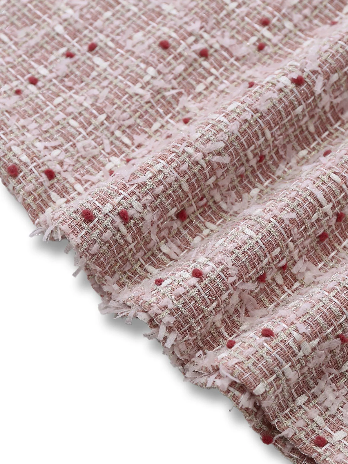 Pink 1960s Plaid Tweed Mini Pinafore Dress - Image 8