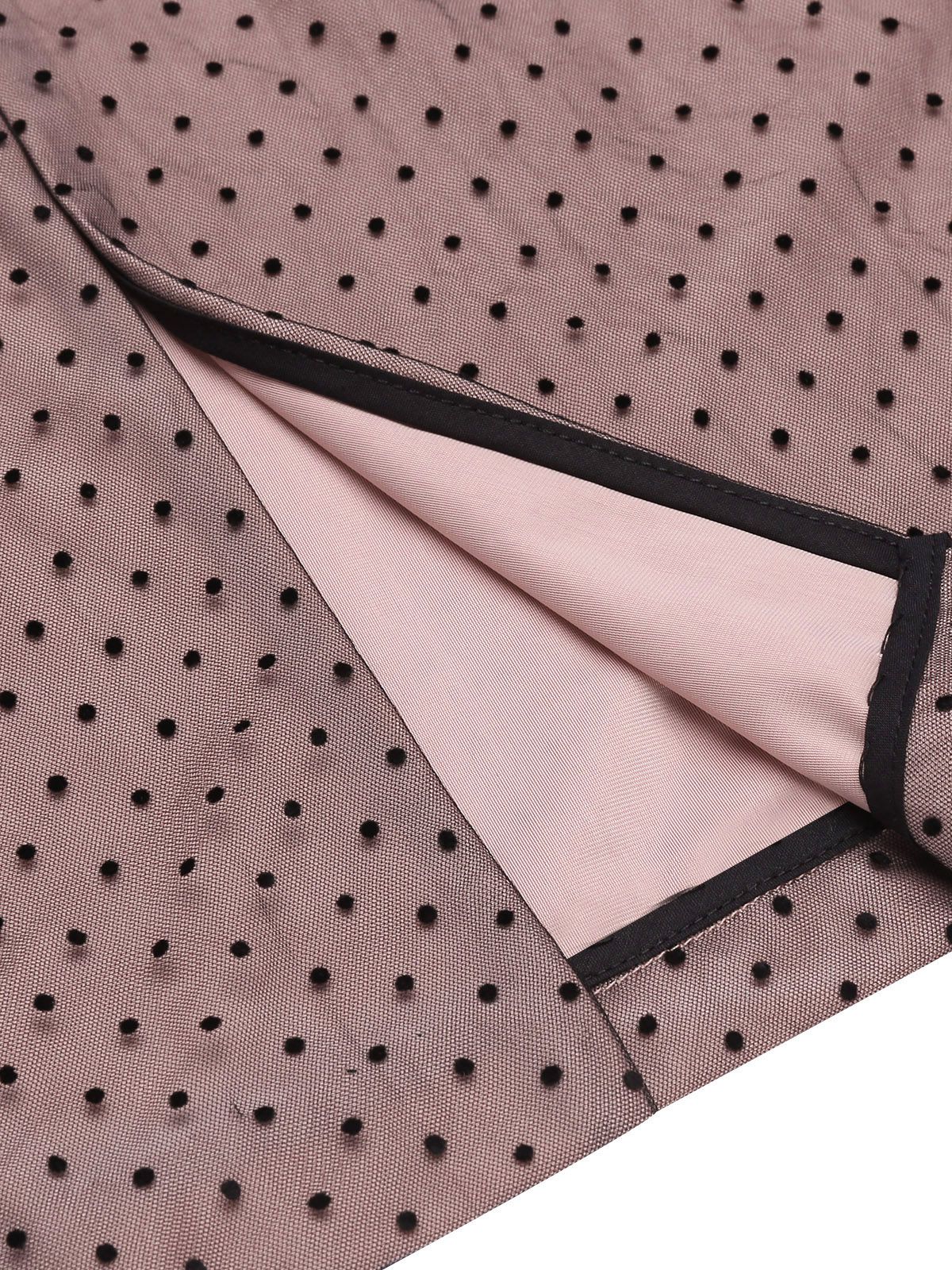 Pink 1960s Polka Dot Mesh Pencil Dress - Image 9