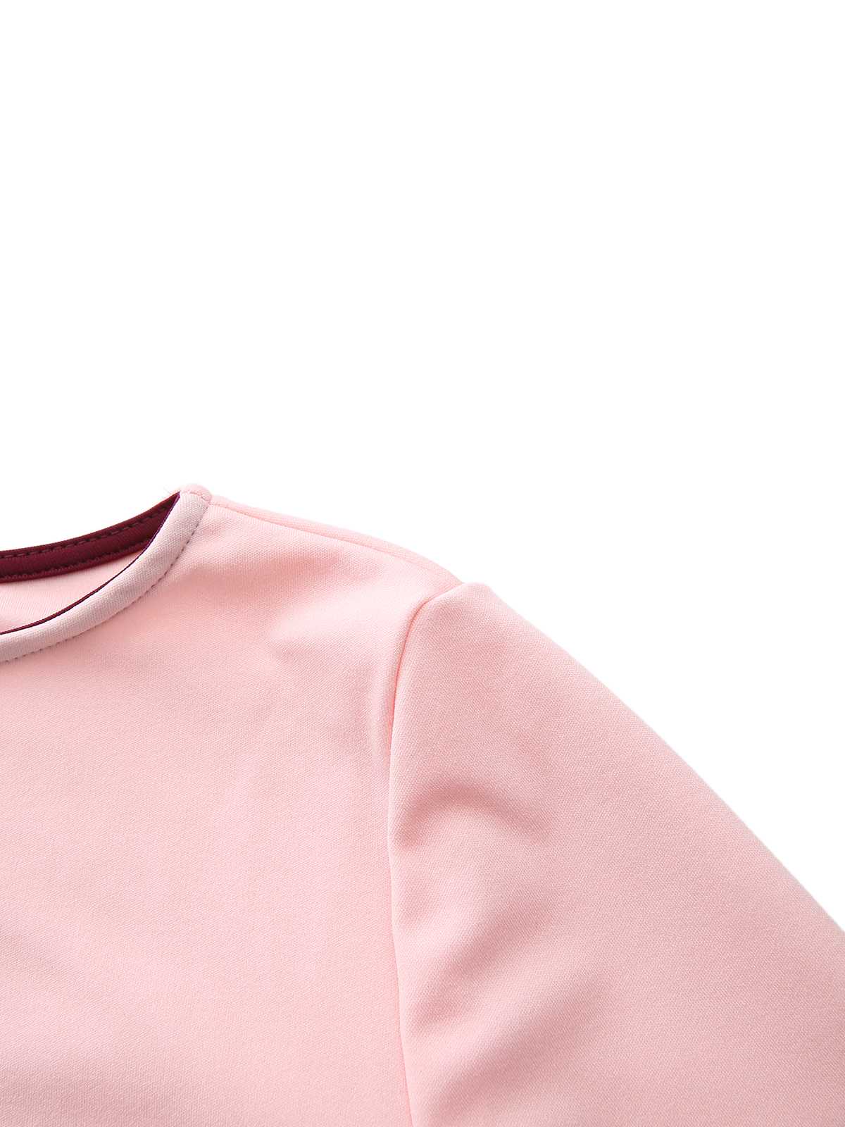Pink 1960s Ruffle Hem Long Sleeve Dress - Image 6