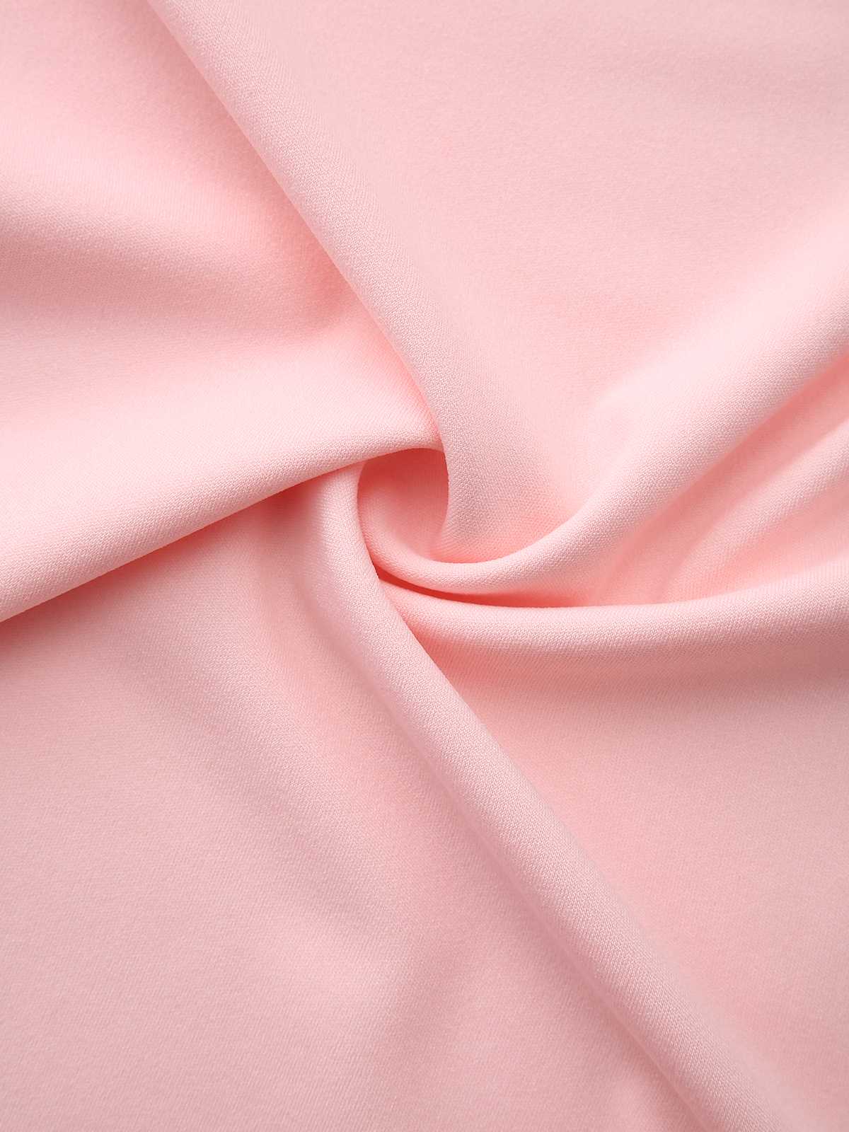 Pink 1960s Ruffle Hem Long Sleeve Dress - Image 9