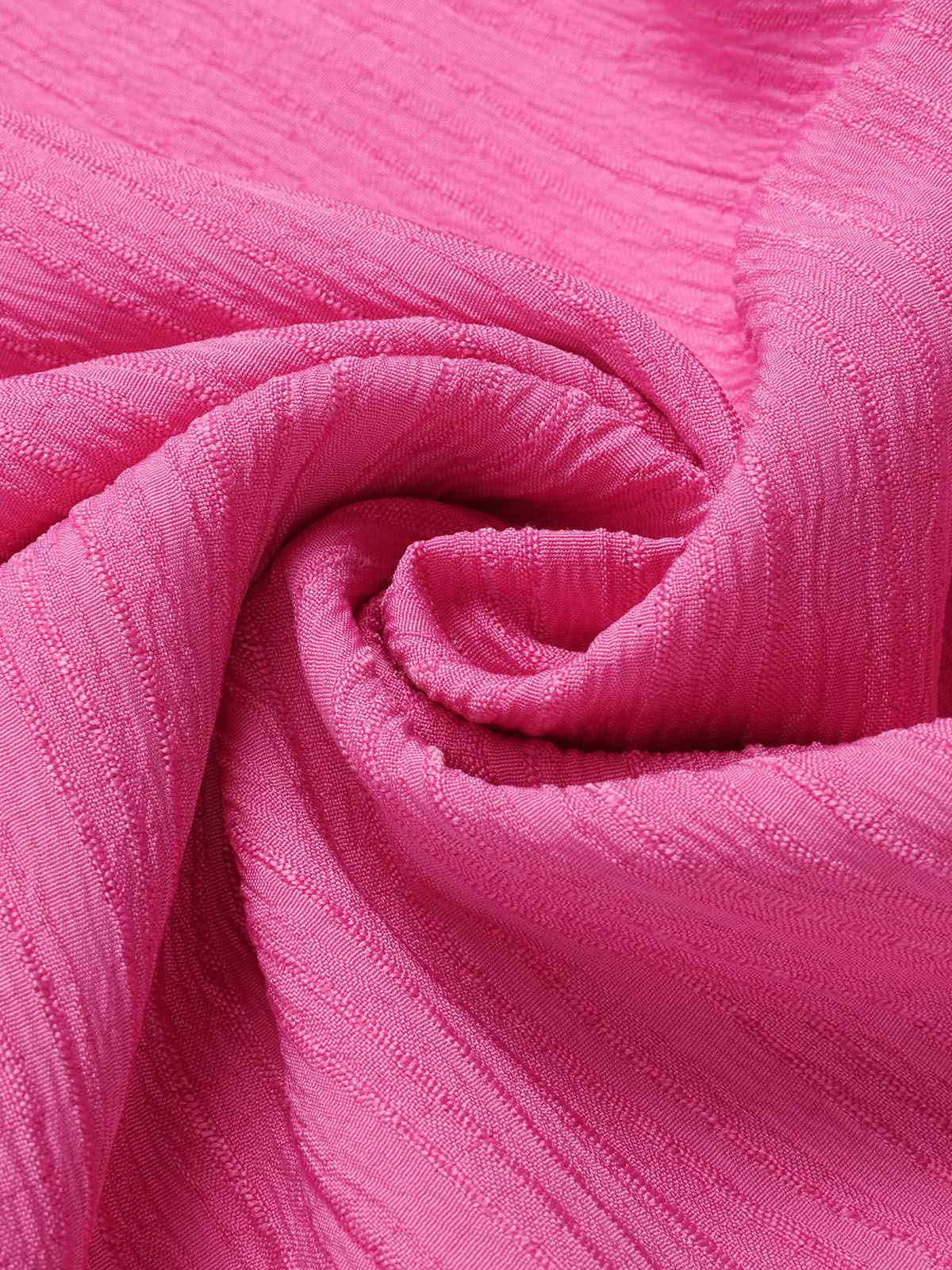 Pink 1960s Solid Off-Shoulder Wideleg Jumpsuit - Image 10