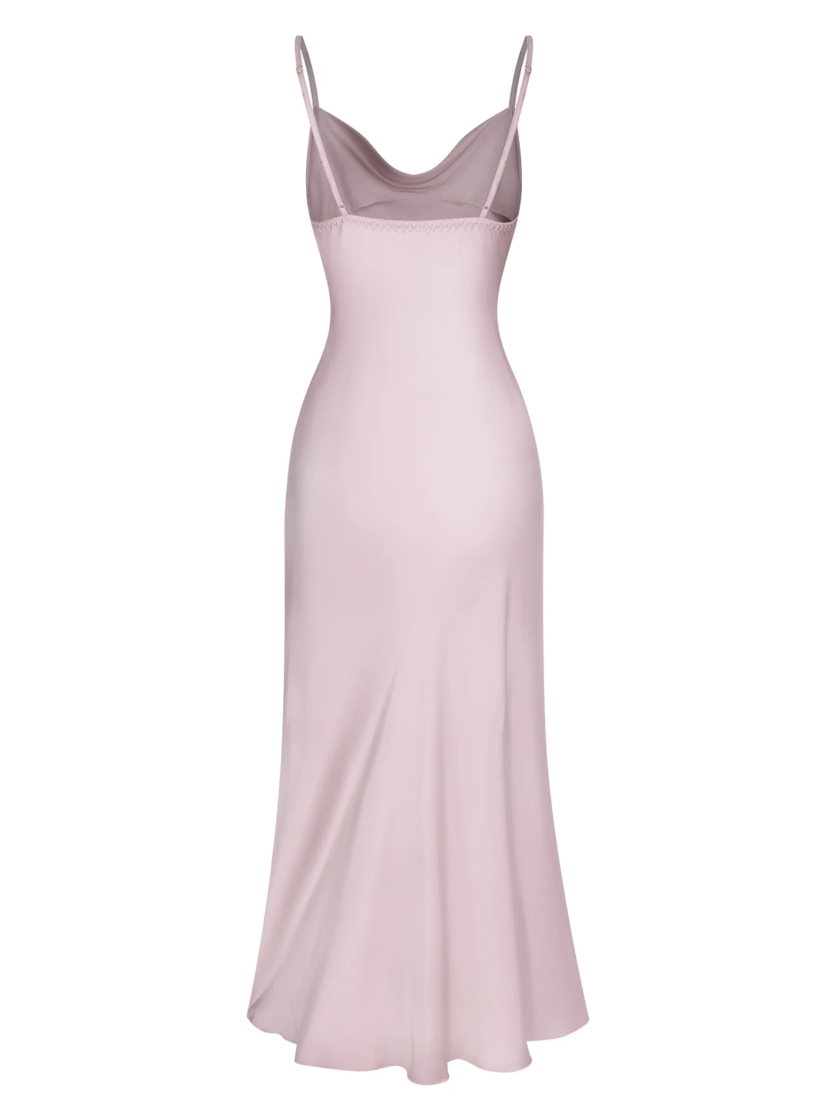 Pink 1960s Solid Satin Ruffled Tulip Nightdress - Image 3