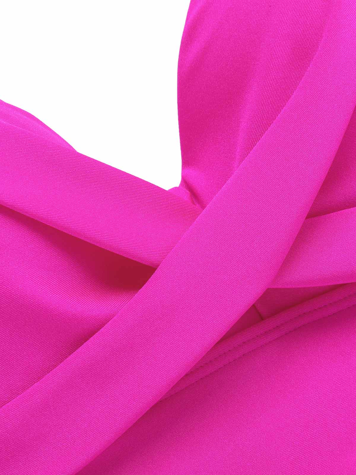 Pink 1960s Solid Spaghetti Strap Swimsuit - Image 5