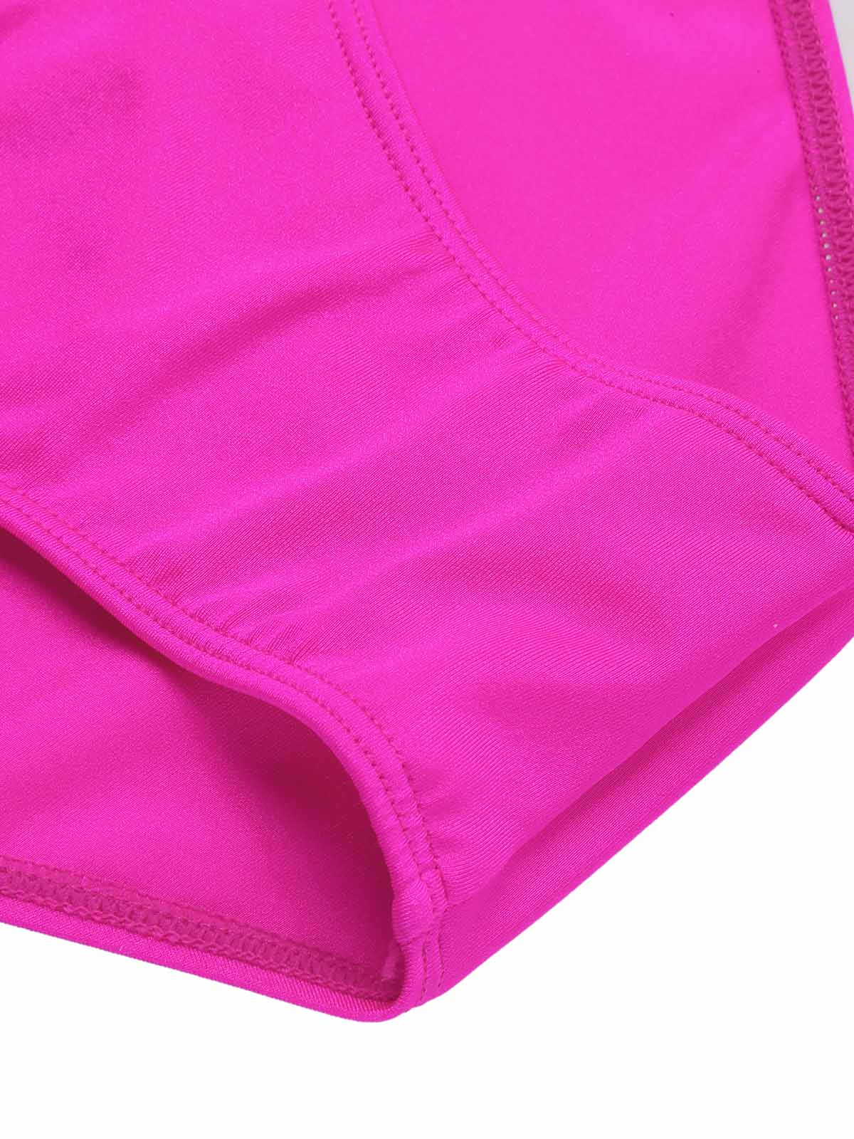 Pink 1960s Solid Spaghetti Strap Swimsuit - Image 7