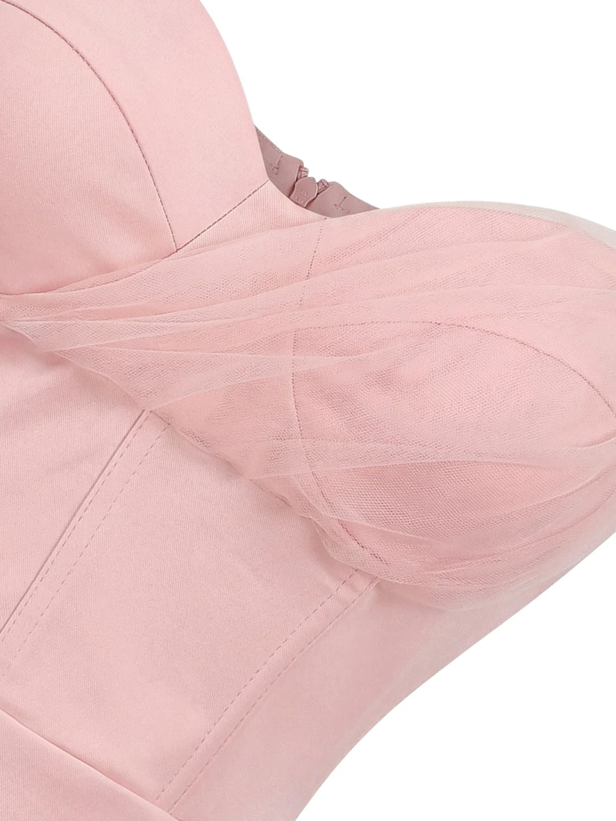 Pink 1960s Spaghetti Strap Ruffle Hem Dress - Image 4