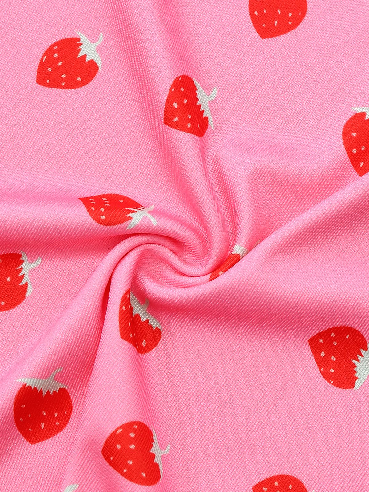 Pink 1960s Strawberry Deep V-Neck Mini Dress - Image 6