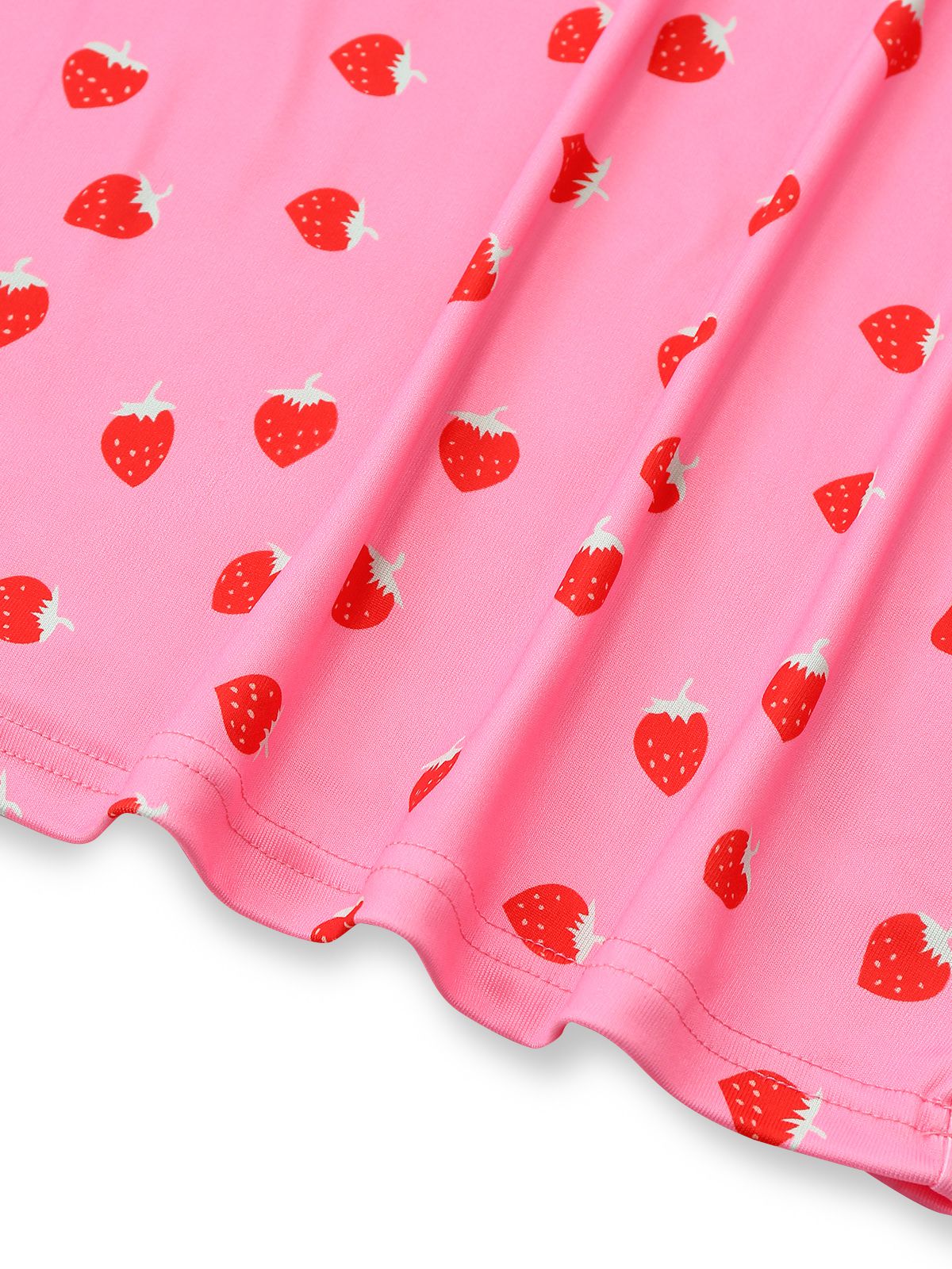 Pink 1960s Strawberry Deep V-Neck Mini Dress - Image 7