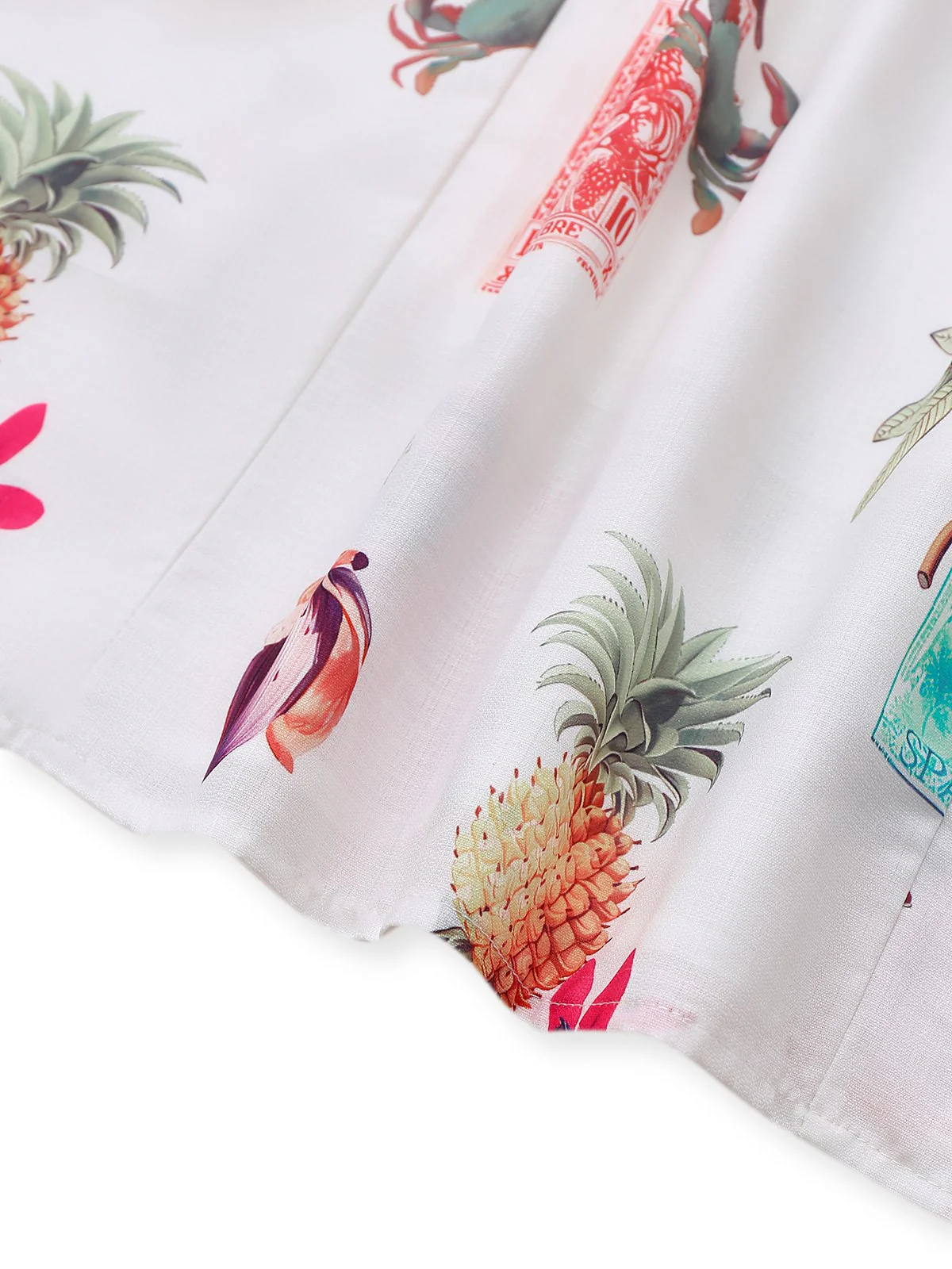 Pink 1960s Tropical Prints Tie-Back Straps Dress - Image 4