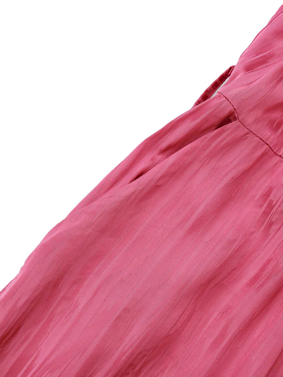 Pink 1970s Halter Lapel Satin Jumpsuit - Image 5
