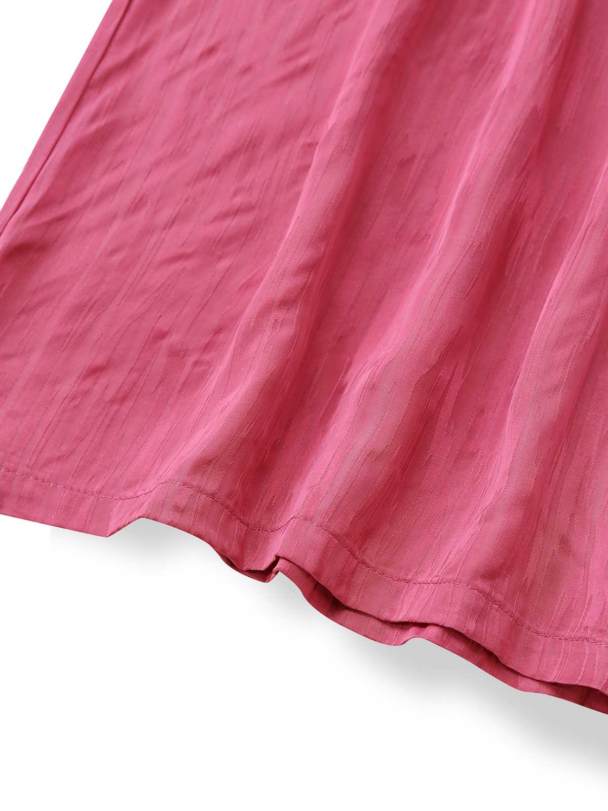 Pink 1970s Halter Lapel Satin Jumpsuit - Image 6