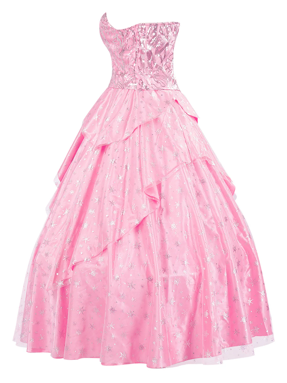 Pink 1970s Wicked Sequined Top & Swing Mesh Skirt - Image 2
