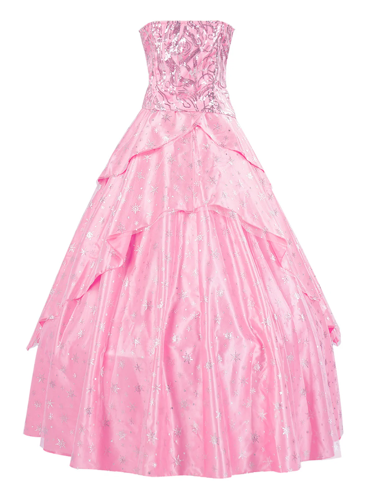 Pink 1970s Wicked Sequined Top & Swing Mesh Skirt - Image 3