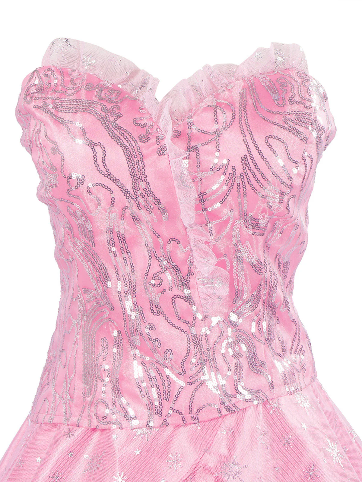 Pink 1970s Wicked Sequined Top & Swing Mesh Skirt - Image 4