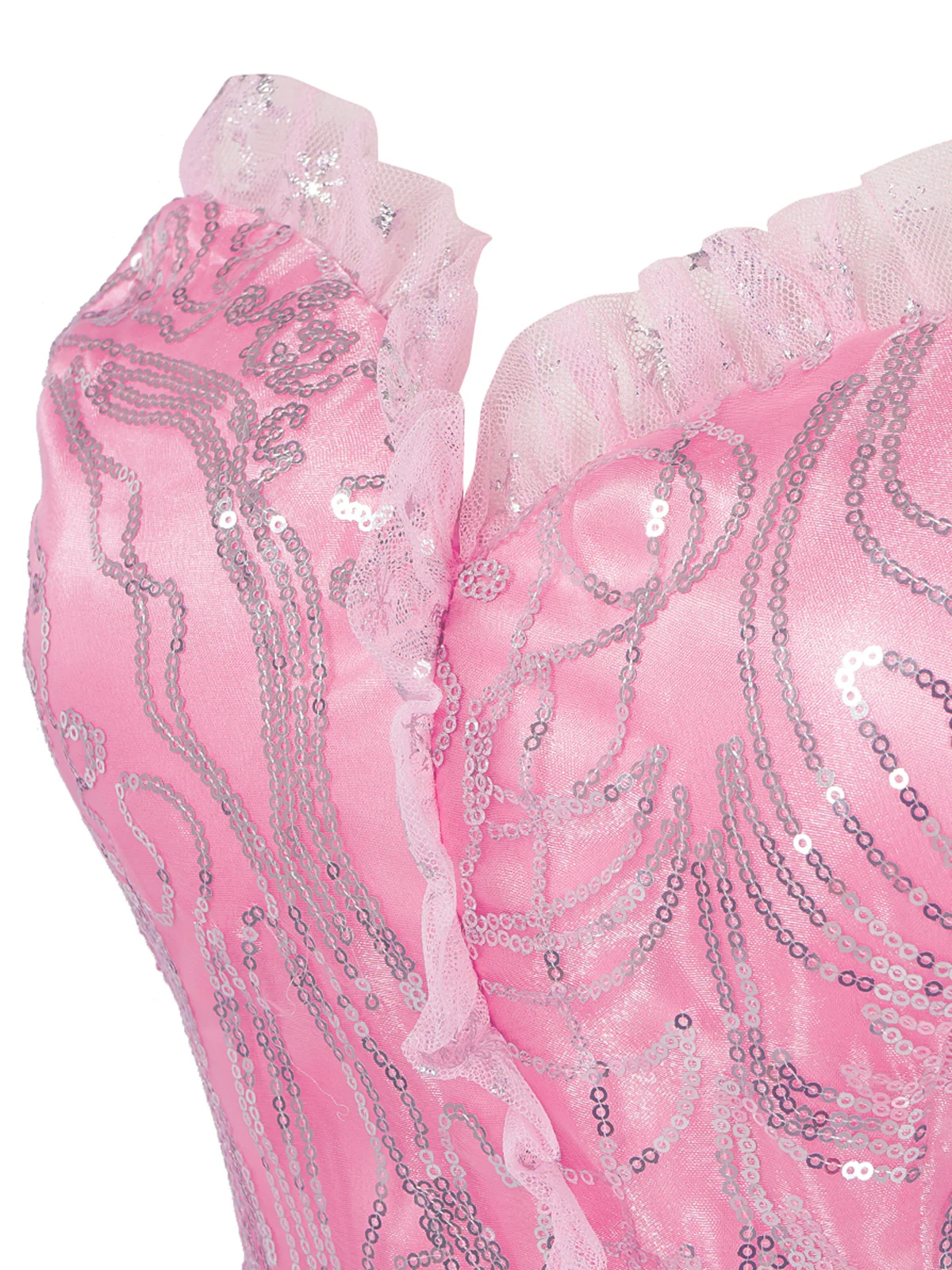 Pink 1970s Wicked Sequined Top & Swing Mesh Skirt - Image 5