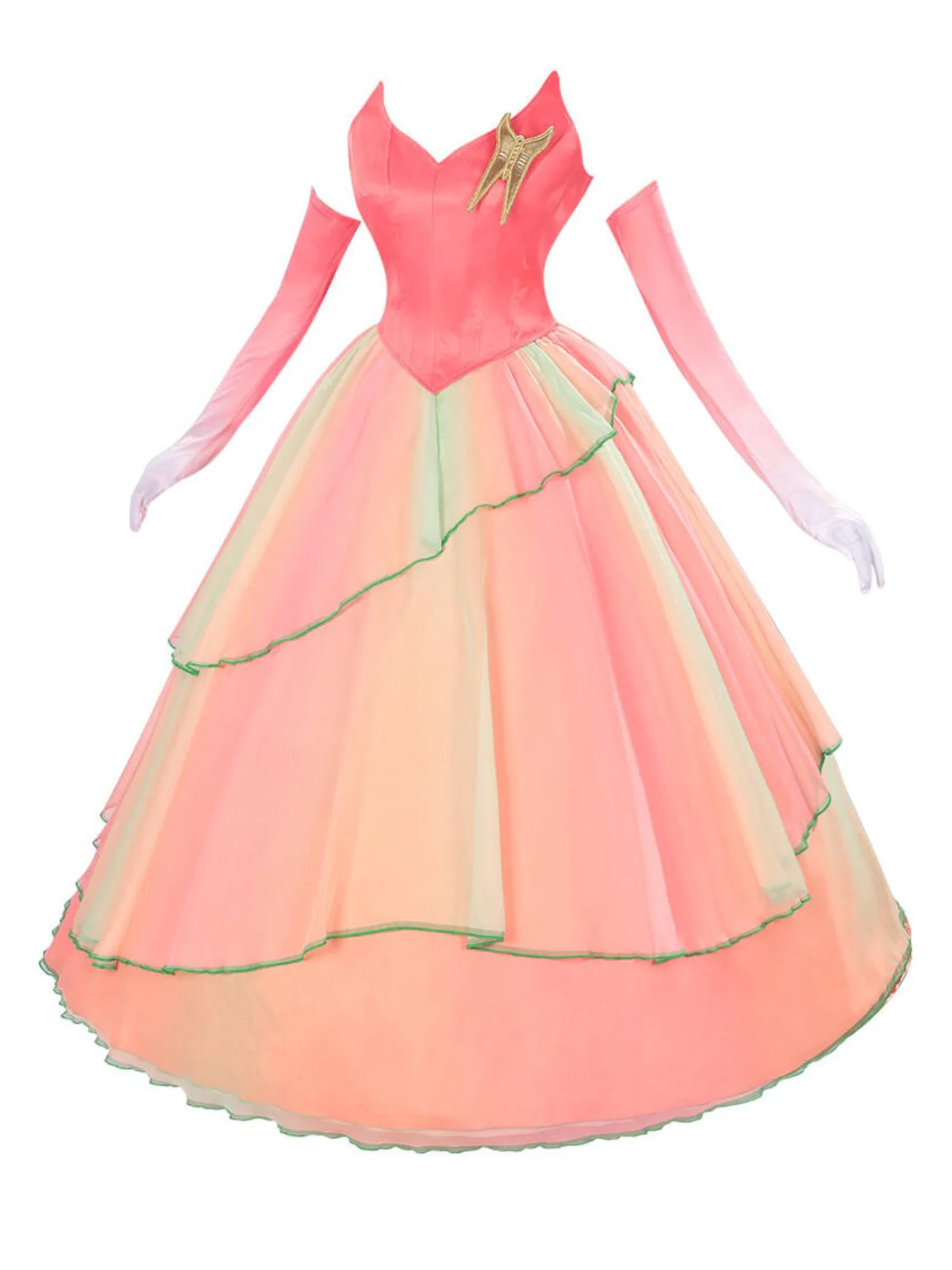 Pink 1970s Wicked Witch Glinda Top & Skirt Set - Image 2