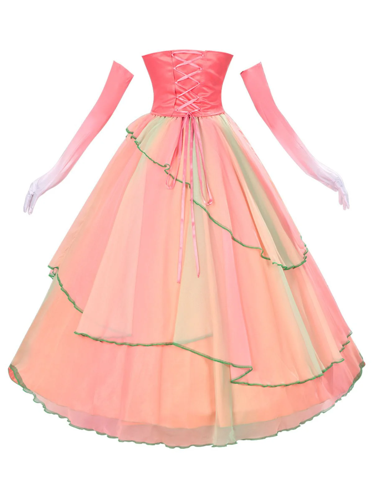 Pink 1970s Wicked Witch Glinda Top & Skirt Set - Image 3