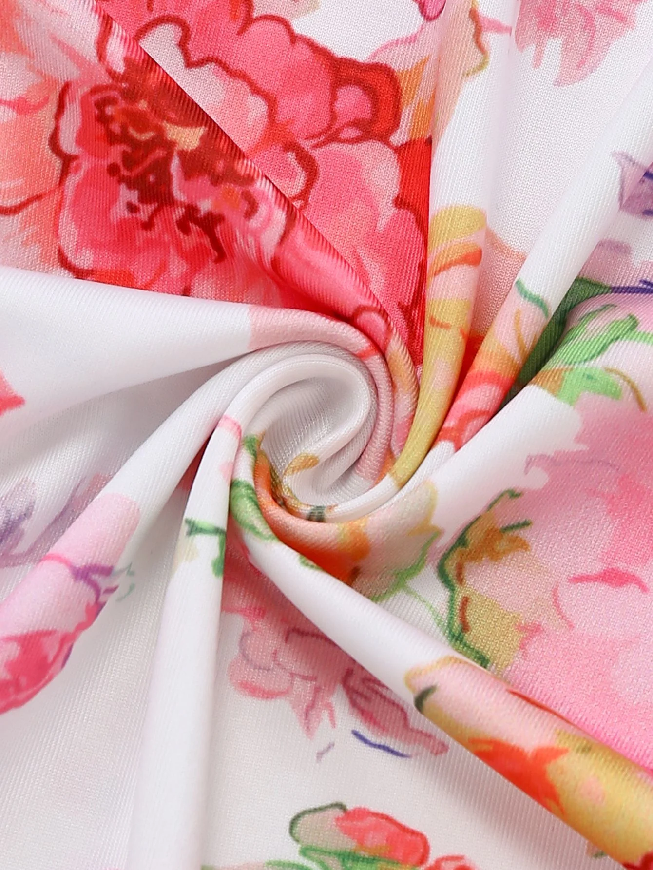 Pink 1980s Floral Print Slip Bodycon Maxi Dress - Image 5