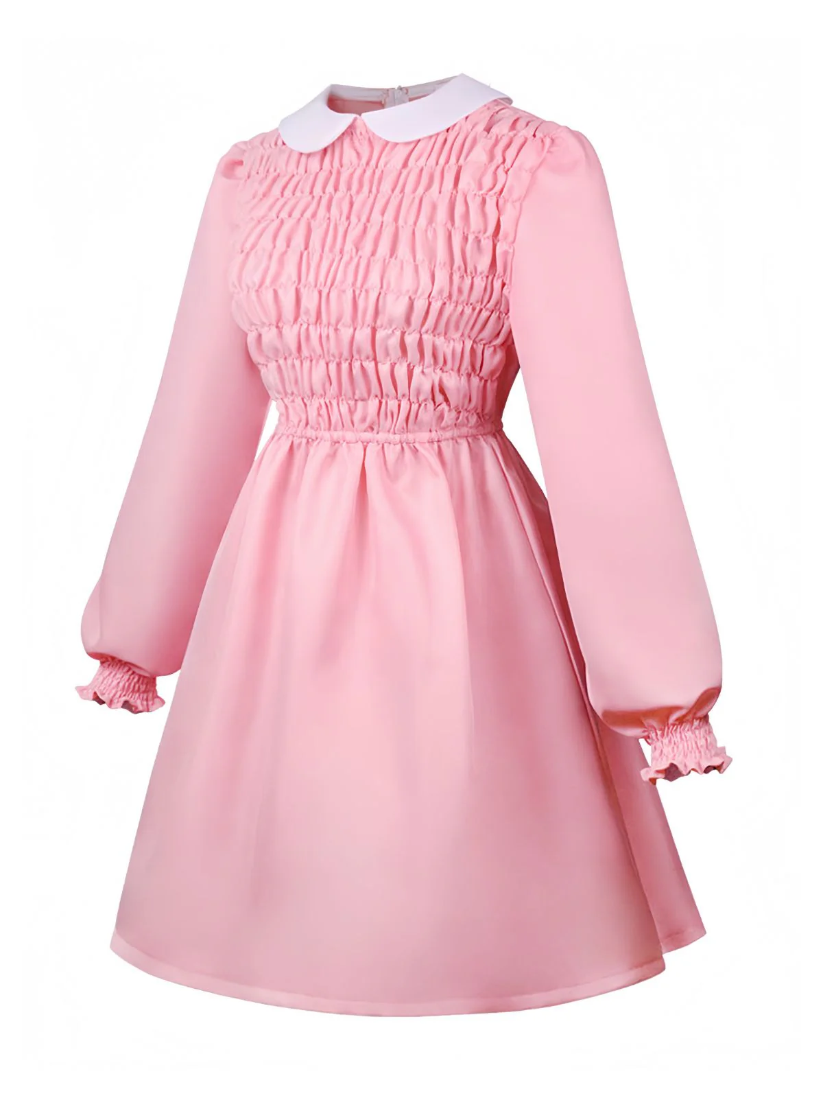 Pink 1980s Smocked Stranger Things Costume Eleven Dress - Image 2