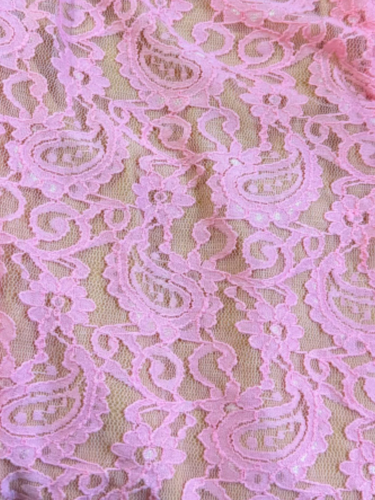 Pink Y2K Floral Lace Halter Plunging Backless Bodycon Jumpsuit - Image 4